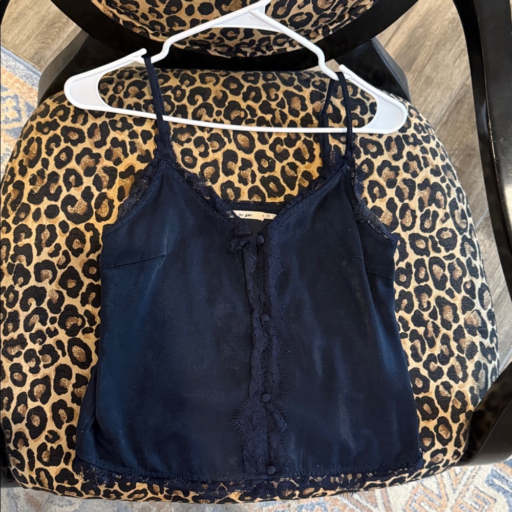 Francesca's Collections Midnight Blue Lace Cami